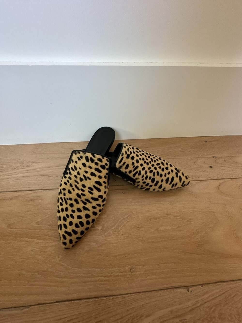 Jenni Kayne Leopard Pony Hair Mules